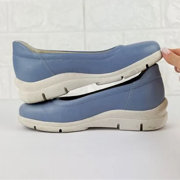 Blue Platform Ballet Flats - Picture 2 of 15